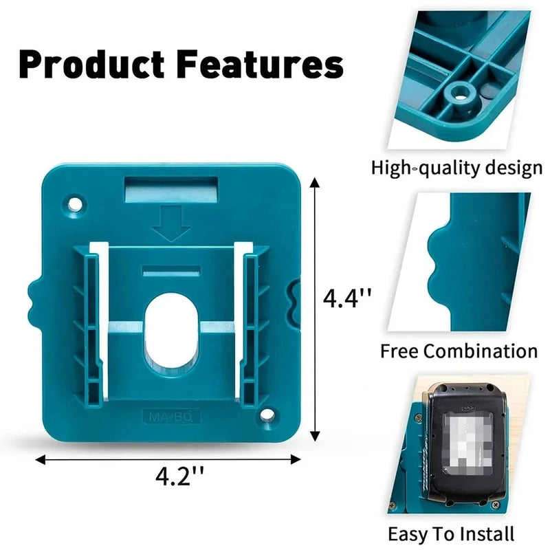Machine Holder Battery Storage Rack for Dewalt/Makita/Milwaukee 14.4V 18V Li-ion Battery Wall Mount Tool Bracket Fixing
