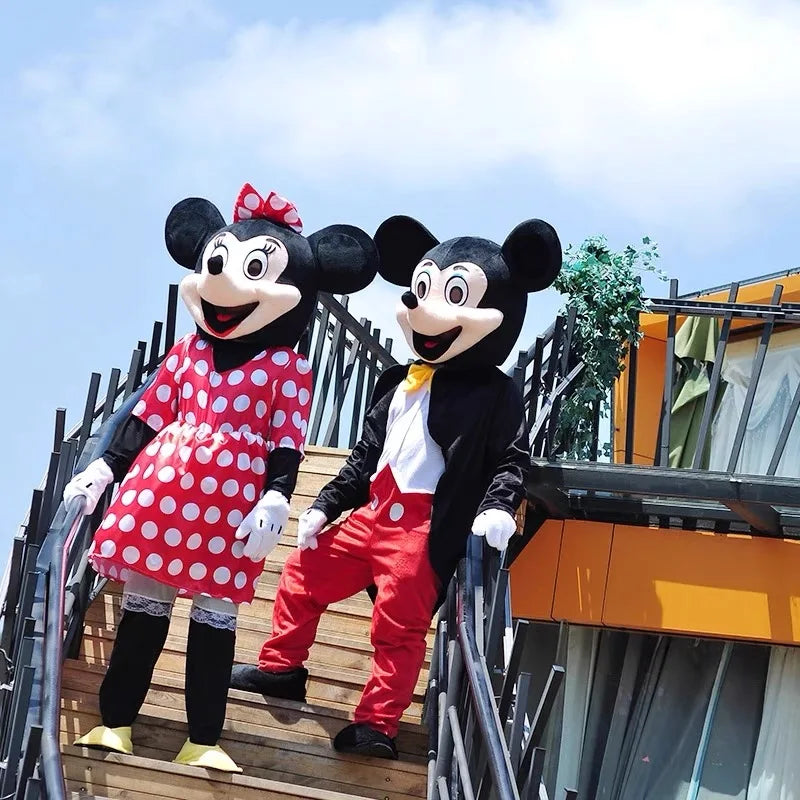 Disney Mickey Minnie Mouse Mascot Costume Cartoon Characters Advertising Event Party Cosplay Dress Suit Animal Carnival Props