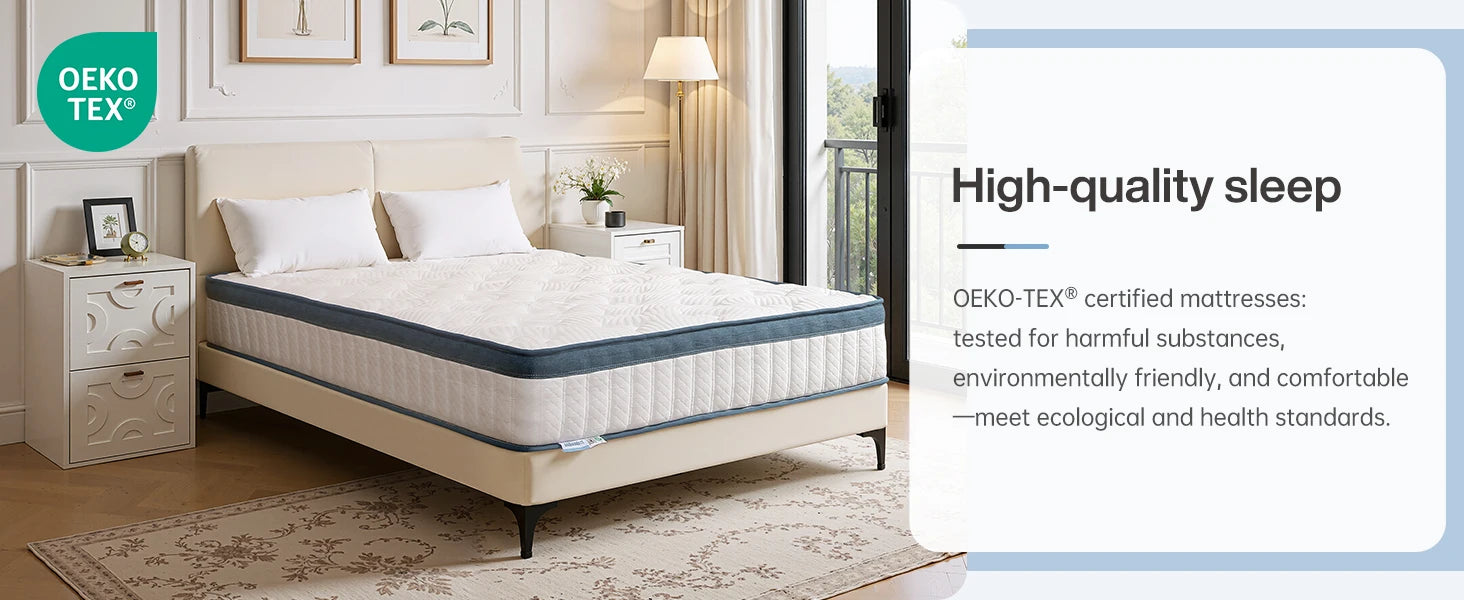 Tribesigns mattress 140x200 cm Height 25 cm Pocket spring Core mattress Medium Hardness H3 7-Zone Orthopedic mattress