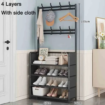 Zapatero multicapa para el hogar, multifuncional, para dormitorio, armario para zapatos y abrigos