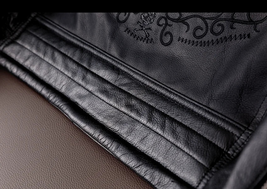 Chaqueta de motociclista nueva para hombre, de piel de vaca, para motocross, de cuero, para invierno, resistente al viento, para carreras, ropa de motociclista resistente al desgaste para Harley.
