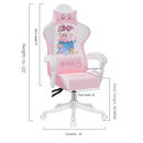 Cute Cartoon Gaming Chair Computer Office Chair Home Reclining Lift Comfortable Student Dormitory Swivel Chair Nylon Feet