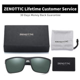 ZENOTTIC Polarized Sunglasses for Men Shades Lightweight TR90 Frame UV400 Protection Square Outdoor Travel Driving Sun Glasses