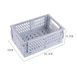Plastic Foldable Storage Box Collapsible Crate Basket Stackable Cute Makeup Jewelry Toys Boxes for Storage Box Portable Organizer 