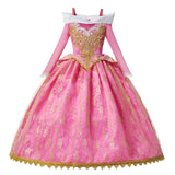 Girls Sleeping Beauty Aurora Cosplay Princess Dress Kids Rapunzel Frozen Elsa Cinderella Costume Party Clothing 2-10 Years