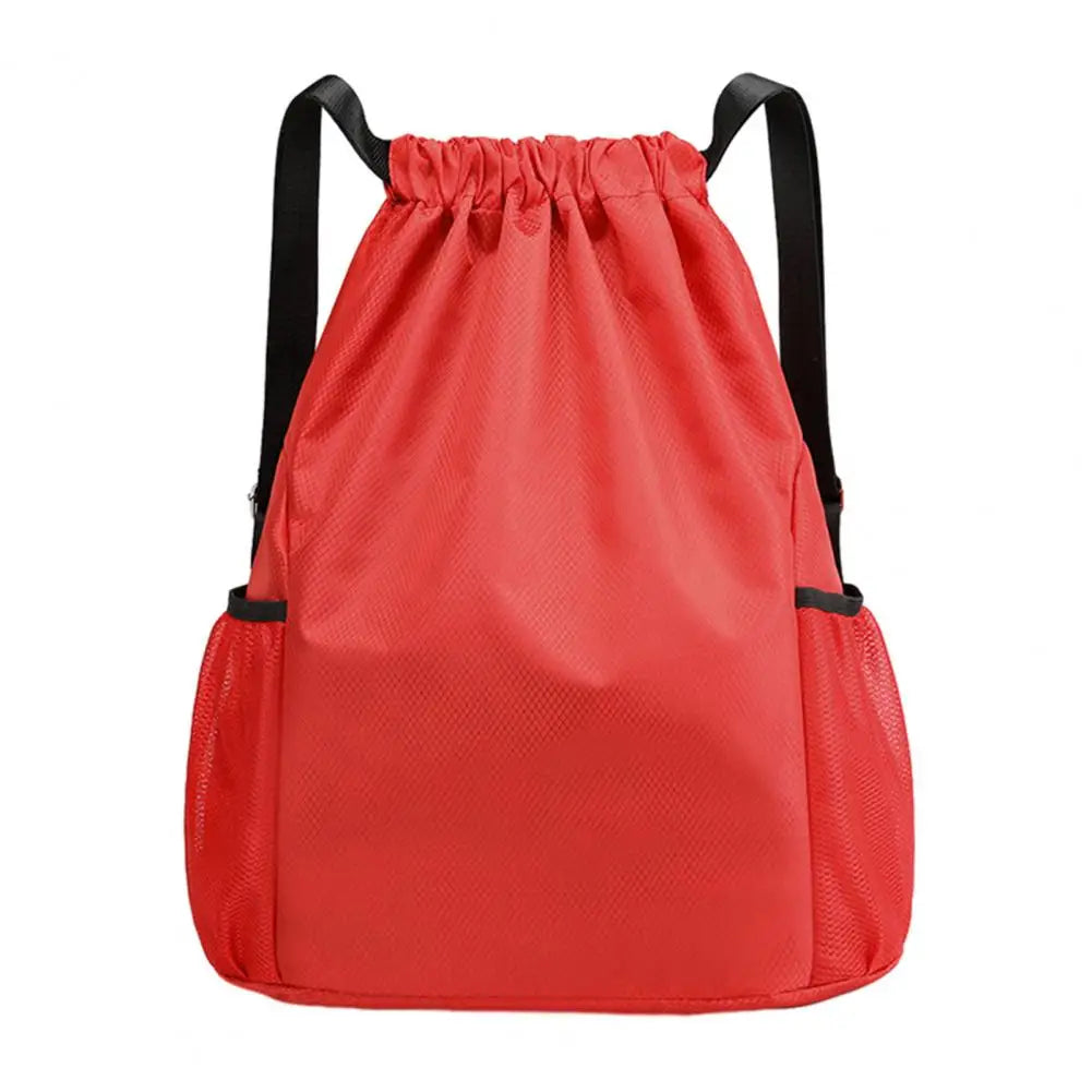 Men Women Sports Backpack, Drawstring Gym Backpack with Side Mesh Pockets, Waterproof Workout Backpack for Basketball Soccer Swi