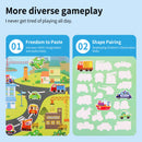 Kids' Reusable DIY Sticker Books Multi-Theme Bubble Sticker Jelly Stickers Portable Montessori Sticker Toy Gifts for Children