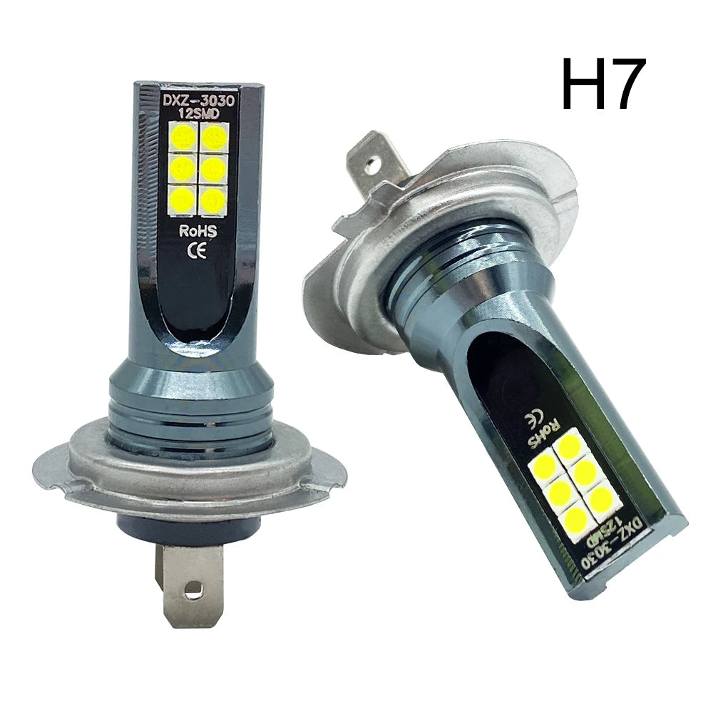 2Pcs H4 H7 LED Headlight H11 H8 H9 H10 H1 H3 Car Fog Light Bulbs 9005 9006 Auto Driving Running Lamps 12000LM 80W 12V