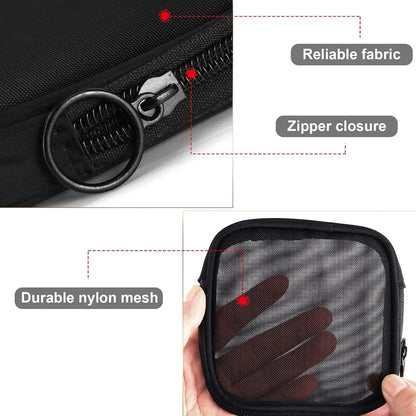 Transparent Mini Cosmetic Bag Small Travel Black Mesh Simple Makeup Bags Girl Storage Toiletry Wash Lipstick Cases