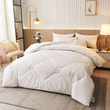 Luxury 100% Wool Quilt Core Autumn Winter Thickened Warm Quilted Comforter Fluffy Soft King Queen Size Solid White Duvet Insert