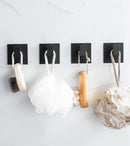 Black Self-Adhesive Wall Hooks For Hanging Keys Clothes Hanger Door 3M Robe Hook Coat Rack Towel Holder Bathroom Accessories