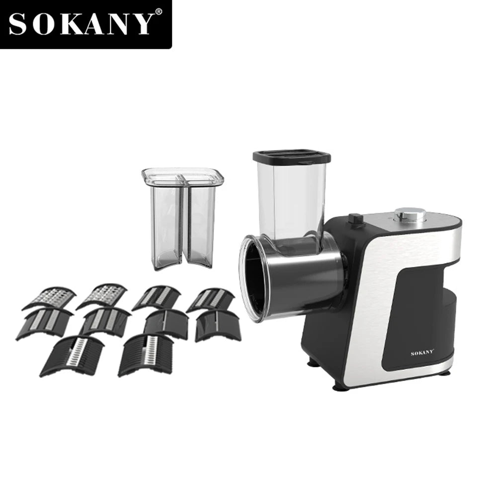 1000W Electric Vegetable Chopper Cutter 5-in-1 Stainless Steel Food Processor Kitchen Mixer Multifunctional Potato Slicer 220V