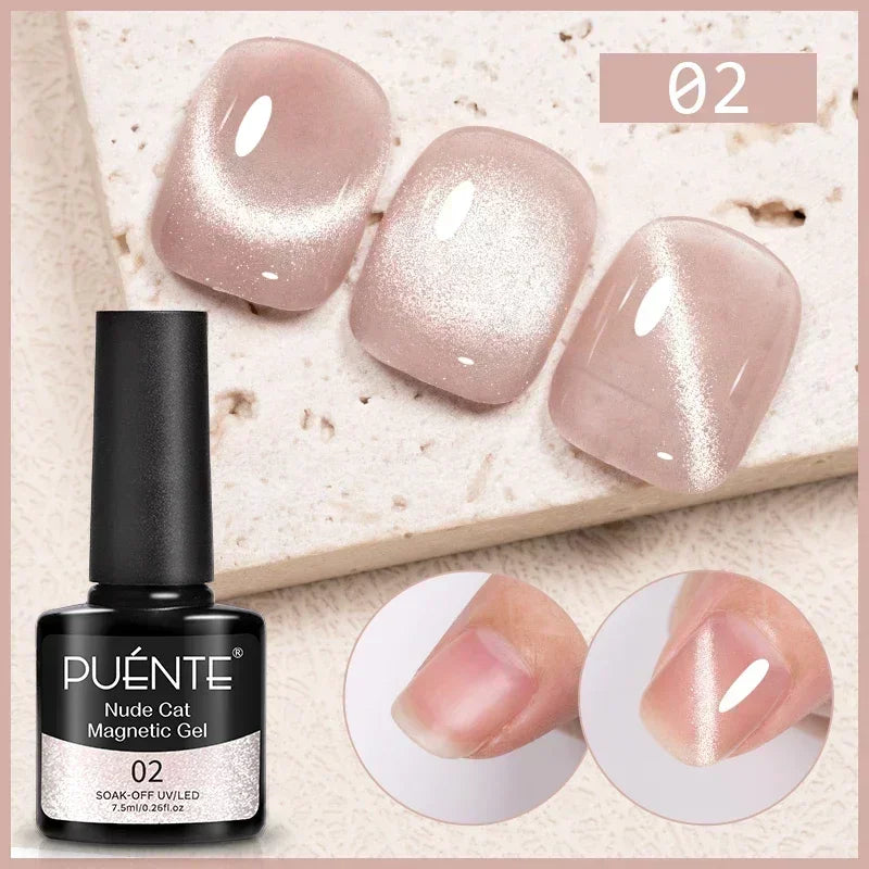 7.5ML Super Shiny Ruby Red Cat Magnetic Gel Nail Polish Wine Red Cat Eye Gel Soak Off Semi-Permanent Nail Varnish For Manicure