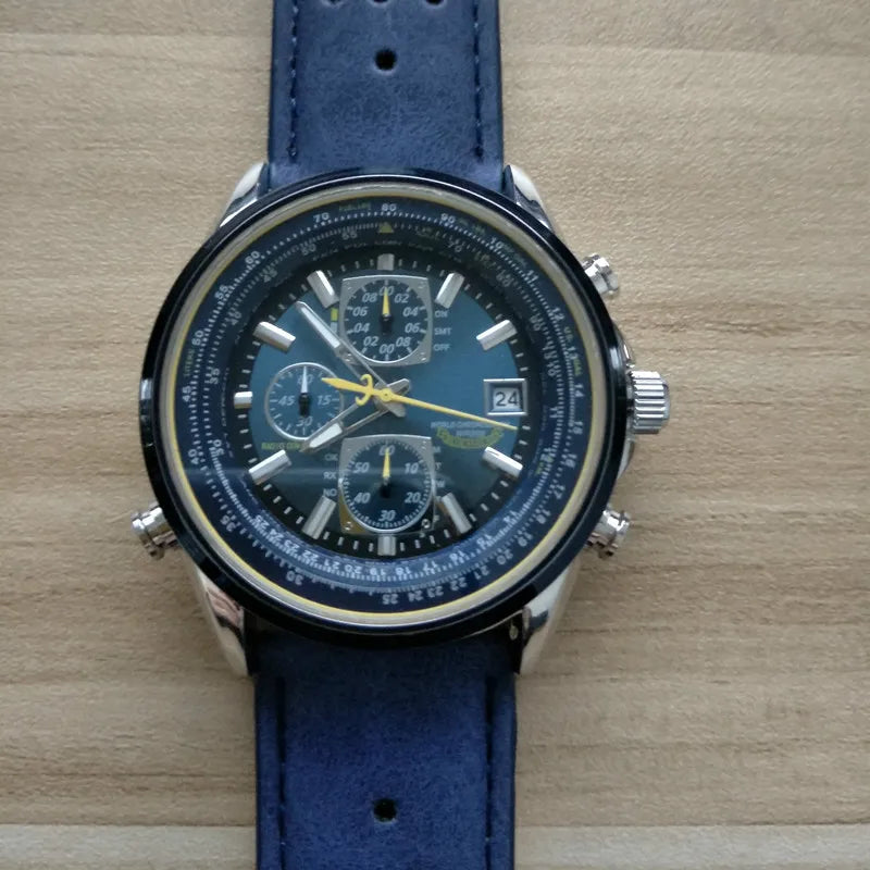 CITIZEN Brand Blue Angels Pilot Men's Watch Luxury Leisure Multifunction Watches for Men Calendar Quartz Wristwatch