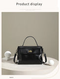 Genuine Leather Top Handle Crossbody Bag for Women Vintage Oil Wax Leather Shoulder Bag Small Luxury Designer Satchel Handbag