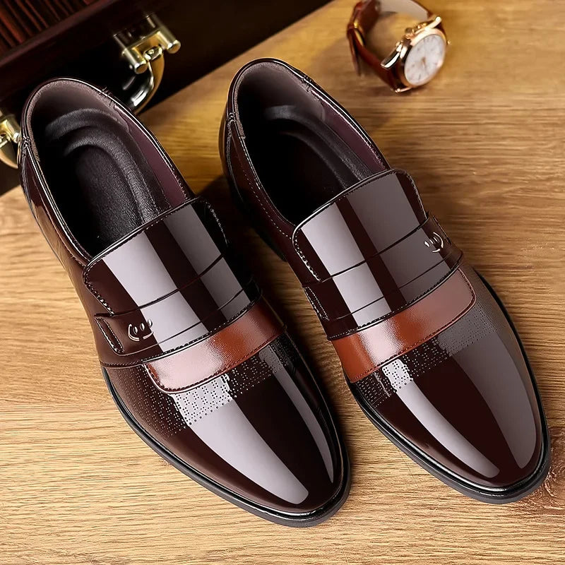 Luxury Men's Leather Shoes Retro Carved Lace-up Brogue Oxford Wedding Men Dress Shoes Male Formal Business Gentleman Office Shoes