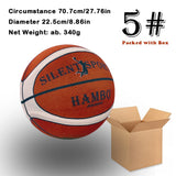 Mute Bouncing Basketball w/ Cover Men Size 7#(29.6in) Women Size 6#(28.9in) Children Indoor Silent PU Foam Ball Quietly Dribble