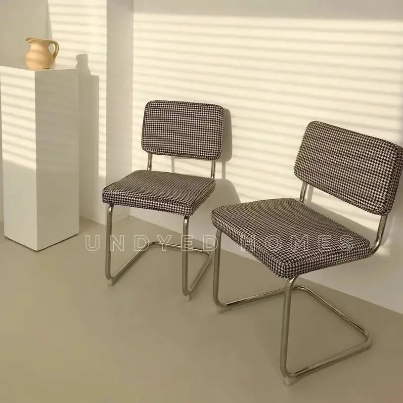 Mid-Century Modern Dining Chairs with Metal Frame, Multiple Styles Leisure chair for Kitchen, Living Room, Office , Muebles