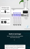 Toothbrush Holder Toothpaste Dispenser Solar Energy Bathroom Toothbrush Storage Box Multi-function Storage Holder USB Charge