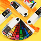 18/24/36/42 Colors Solid Watercolor Paint Set Professional Folding Water Color Pigment Brush Pen for School Art Supplies