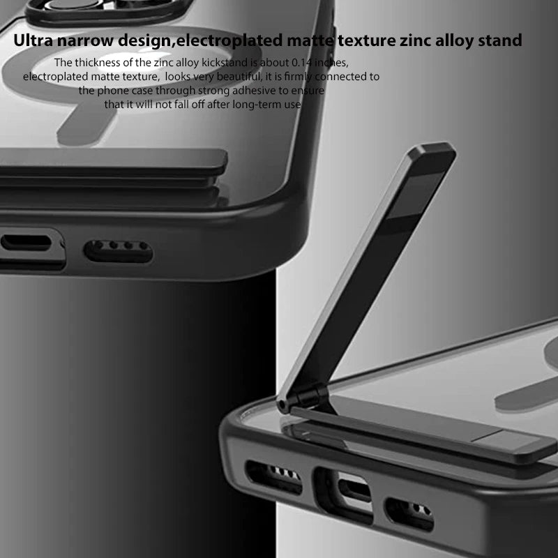 Funda magnética para teléfono móvil con soporte para iPhone 16, 14 Plus, 15, 13 Pro Max, 12 y 11, funda protectora para Apple con soporte