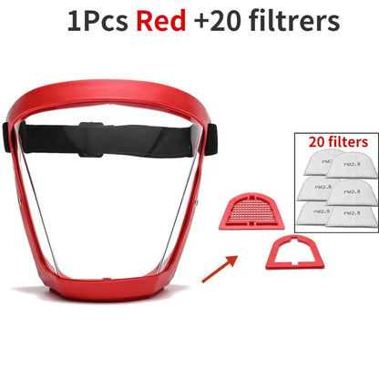 Kitchen Transparent Full Face Shield Home Oil-splash Proof Eye Facial Anti-fog Head Cover Safety Glasses
