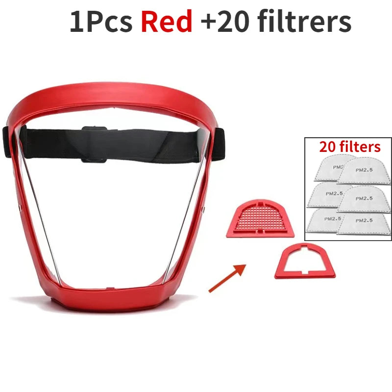 Protector facial transparente para cocina, protección para la cara, antivaho, a prueba de salpicaduras de aceite, para el hogar