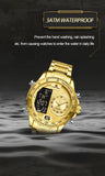 NAVIFORCE Luxury Quartz Watch for Men Honeycomb Dial Design Stainless Steel Wristwatch Dual Display Digital Watches Male Clock