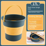 Portable Folding Wash Bucket Household Car Use Plastic Thickened Folding Bucket for Outdoor Fishing 