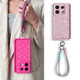 Wrist Chain Lanyard Case For Xiaomi 14T 13T 12T 11T 15 14 12 13 Pro Lite Poco X7 X6 X5 F5 F6 Pro Colorful Love Heart Cover