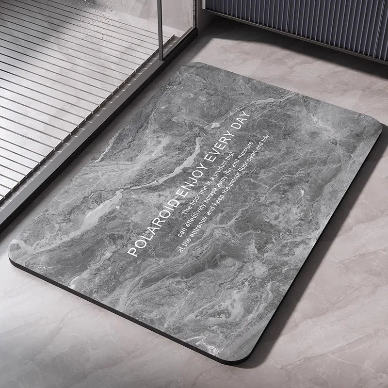 Diatomaceous Earth Bath Mat Bathroom Rug Absorbent Non-slip Floor Foot Mats Quick Dry Shower Carpet Toilet Pad Doormat Washable