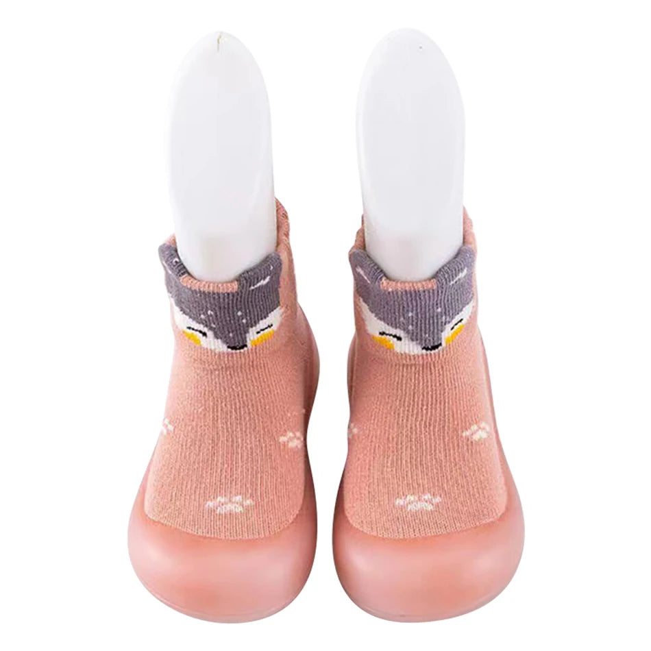 Cute and Comfy Cotton Newborn Baby First Walkers Socks Baby Soft-Soled Indoor Casual Shoes Breathable and Non-Slip Baby Shoes