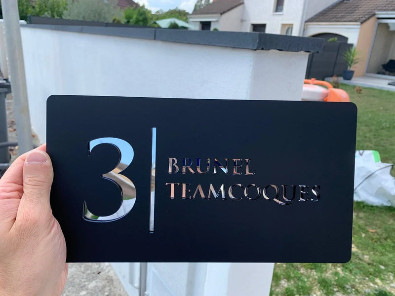 Custom Laser Cut 28/40/45cm Acrylic Modern 3D Floating House Number Sign Outdoor Street Name Waterproof Plate Matte Black White