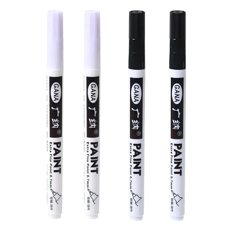 Fine tip permanent Paint Marker Pen DIY Paint Metallic Pen Permanent Gold SILVER Marker Touch Up,School Model Painting