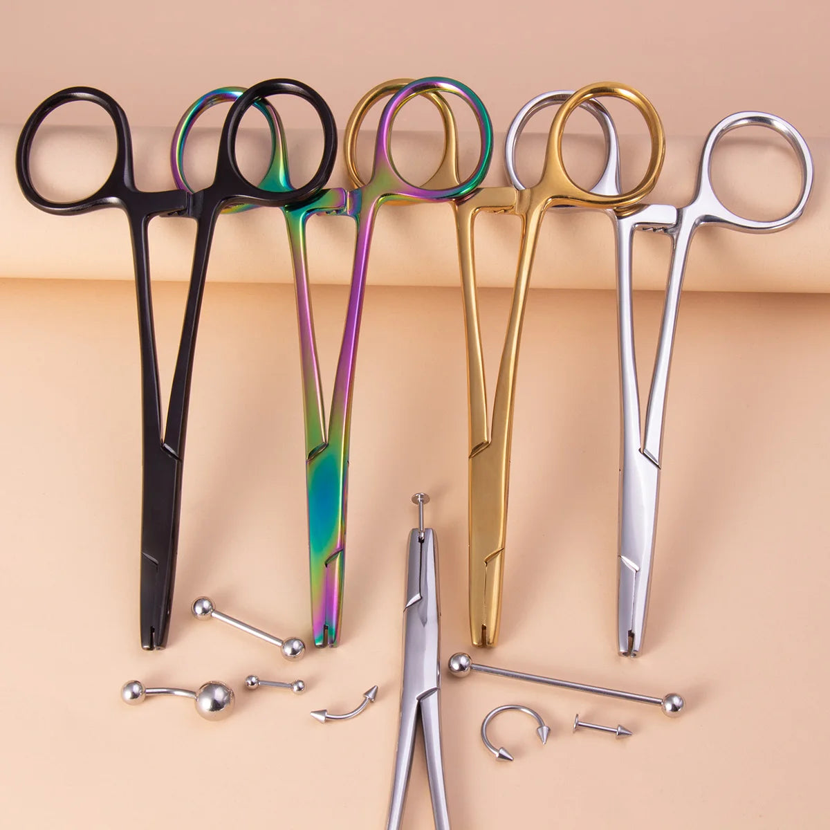 1 alicate de bola apretada para desenroscar, herramienta para joyería de perforación, alicates de sujeción de anclaje dérmico de acero quirúrgico, herramienta de perforación, pinzas dérmicas