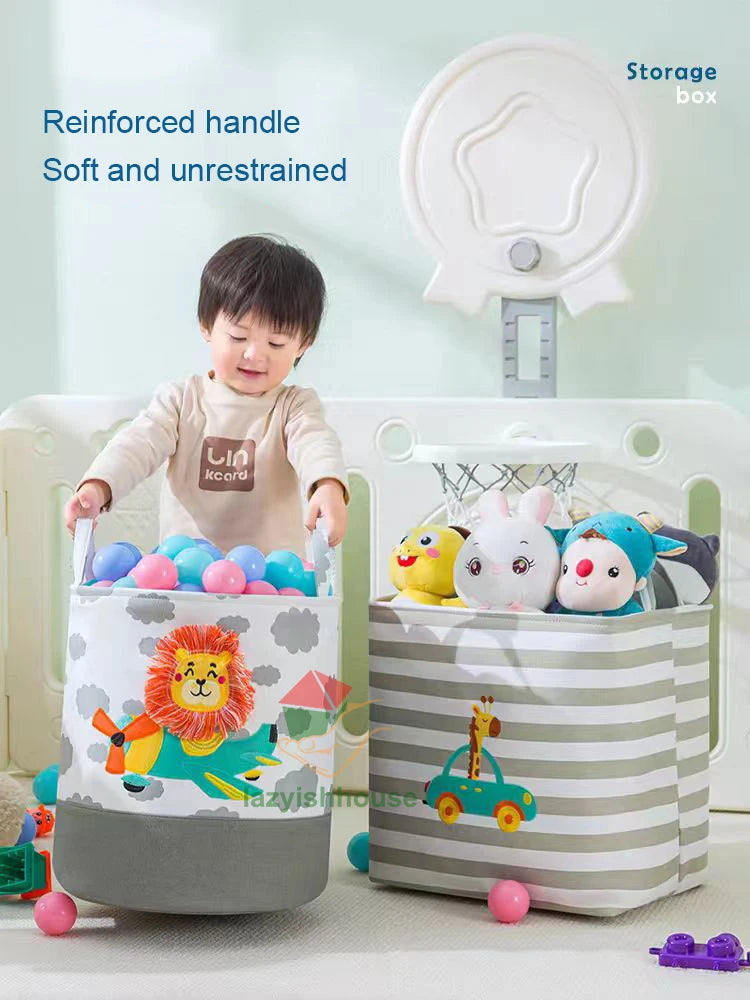Folding Storage Basket Linen Storage Fabric Wardrobe Office Bedroom Closet Toys Laundry Basket With Handle Storage Organizer new
