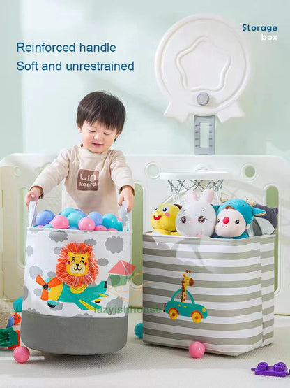 Folding Storage Basket Linen Storage Fabric Wardrobe Office Bedroom Closet Toys Laundry Basket With Handle Storage Organizer new