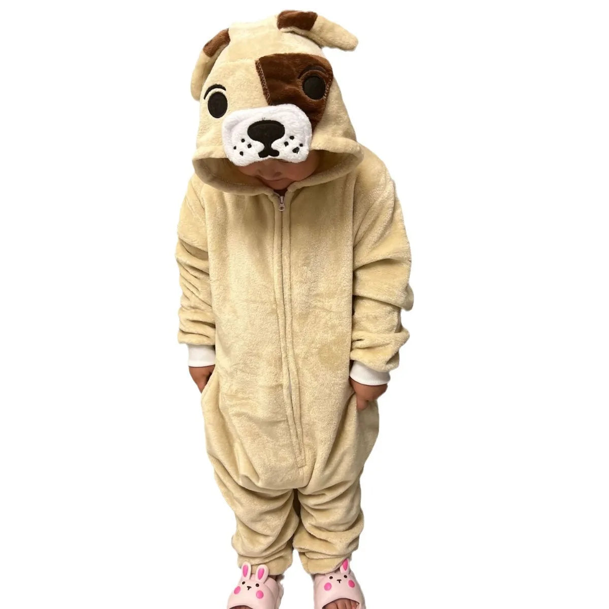Cartoon Kigurumi For Children Kids' Animal Onesie Pajamas Dog Wolf Dragon Dinosaur Halloween Carnival One-piece Costume Homewear