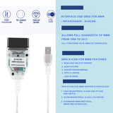 INPA K+CAN K+DCAN Automotive Connector Code Diagnostic Tool with Switch OBD2 USB Interface for BMW OBD2 Scanner OBDII Reader