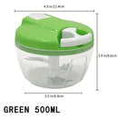 500/900ML Manual Food Processor Vegetable Chopper Hand Crank Garlic Mincer Portable Onion Cutter Fruits Herb Kitchen Accessories