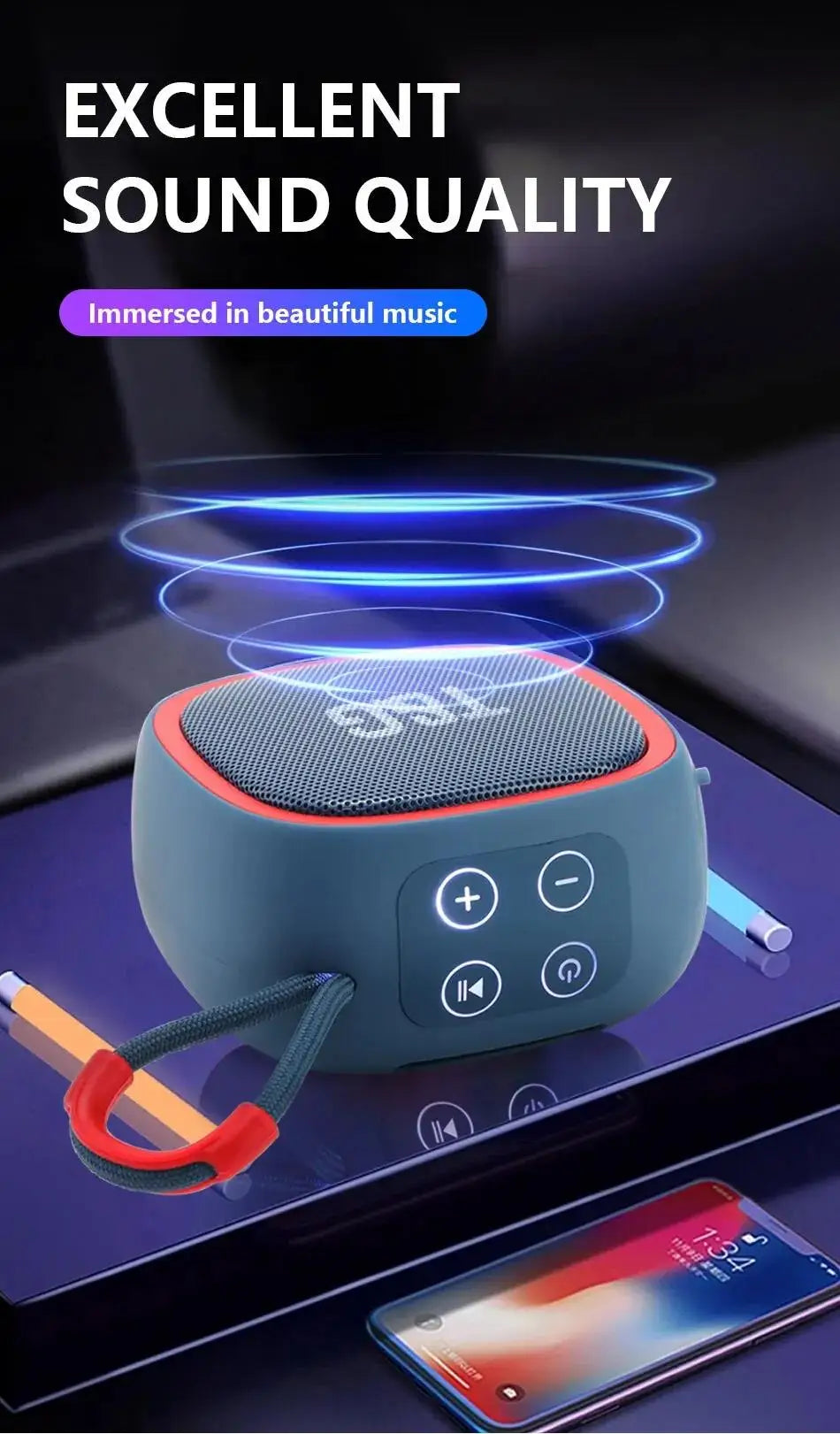 Wireless Bluetooth Speaker Outdoor Portable Subwoofer FM Radio Music Sound Box Mini Aux Bluetooth Bocina Blootooth Mp3 Audio Loud