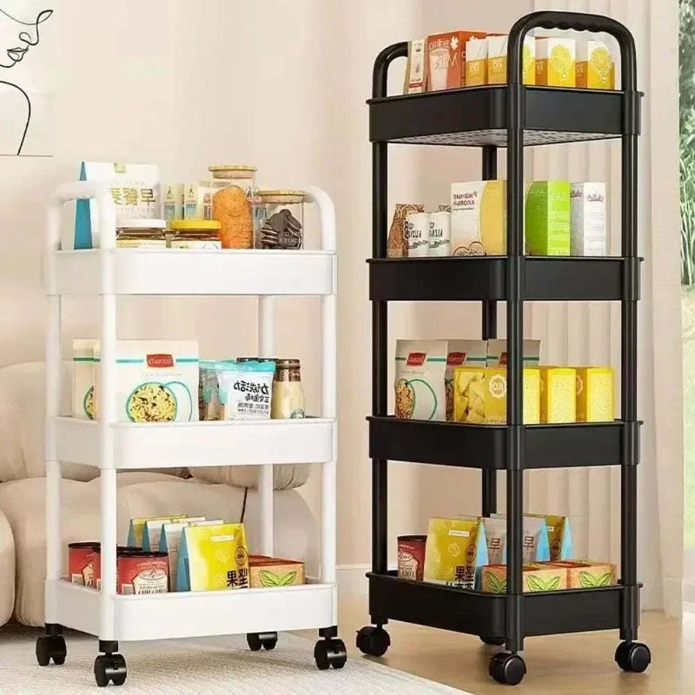 Multi-Layer Trolley Rack Kitchen Floor Bedroom Baby Snacks Mobile Bathroom Bathroom Storage Rack