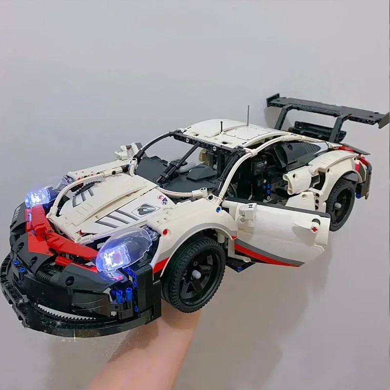 1580Pcs Technical Electric Remote Control with Lights Car 911Rsr Compatible with 42096 Building Blocks DIY Kid Toy Birthday Gift