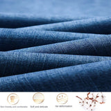 2024 Brand Thin or Thick Material Men's Elastic Cotton Jeans Fashion Gray Comfortable Denim Business Casual High Waist Pants