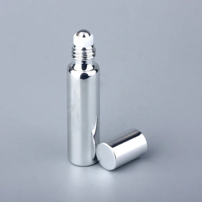 5/10ml UV Glass Stainless Steel Beads Essential Oil Roll-on Glass Bottle Eye Cream Massage Application Sample 1pc