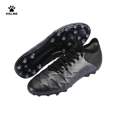 KELME Soccer MG Shoes Calf-Skin Cleats Match Artificial Grass Slip-Resistant Cushioning Training Football Shoes ZX80121058