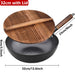 Wok with wood lid