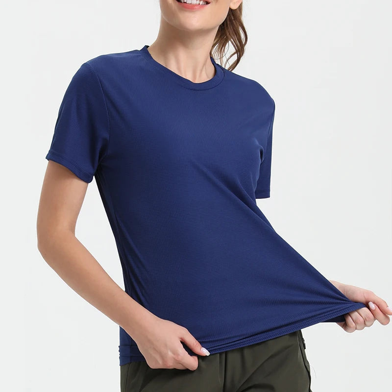 Women's Solid Color Ultralight Quick Dry Sport T-Shirt,Breathable Lightweight  ,Running Gym Compression Shirt