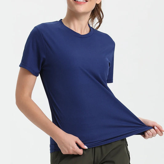 Women's Solid Color Ultralight Quick Dry Sport T-Shirt,Breathable Lightweight  ,Running Gym Compression Shirt