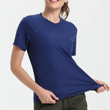 Women's Solid Color Ultralight Quick Dry Sport T-Shirt,Breathable Lightweight  ,Running Gym Compression Shirt